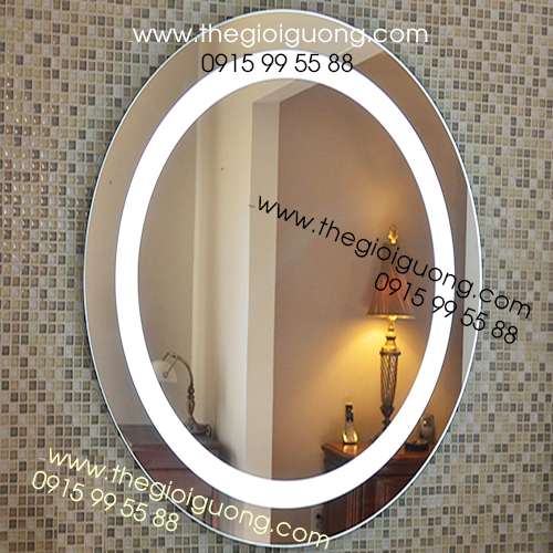 Gương soi treo tường có đèn hinh oval giá rất rẻ, mà chất lượng luôn ổn định