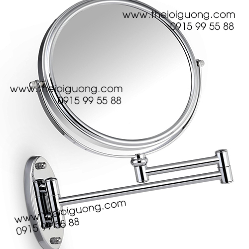 Mặt gương hình tròn, kết hợp cùng phần đế hình oval tạo cho gương soi treo tường Womi SLK257 nét khác biệt